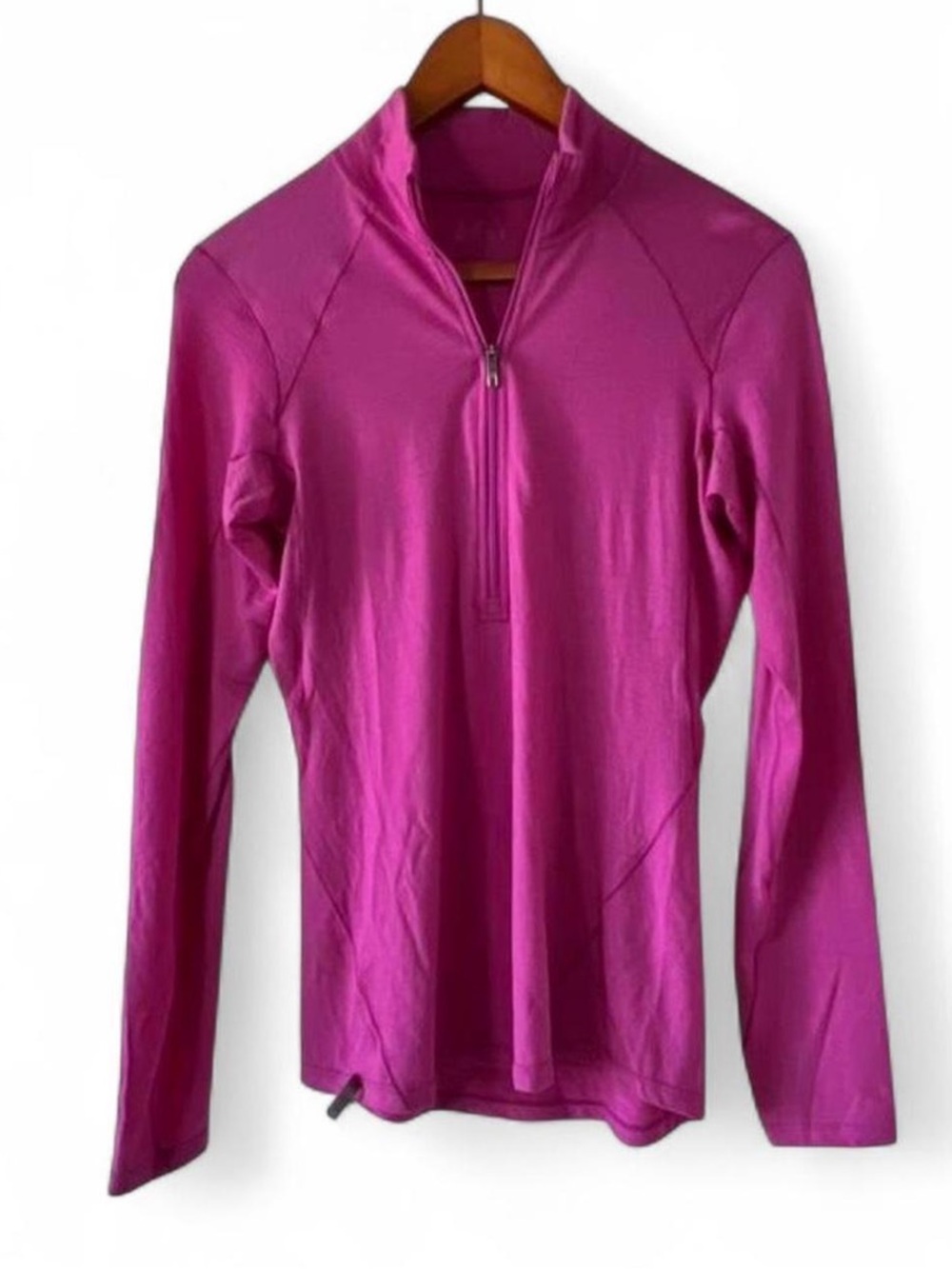 REI Merino Wool 200g Midweight Half Zip Base Layer Top XS Vivid Viola